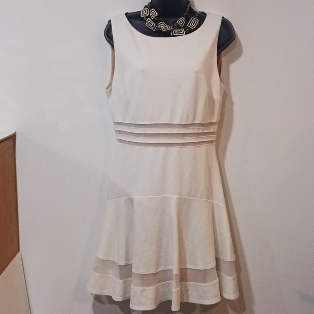 ERIN by Erin Fetherston Cream fit and Flare skater dress 10